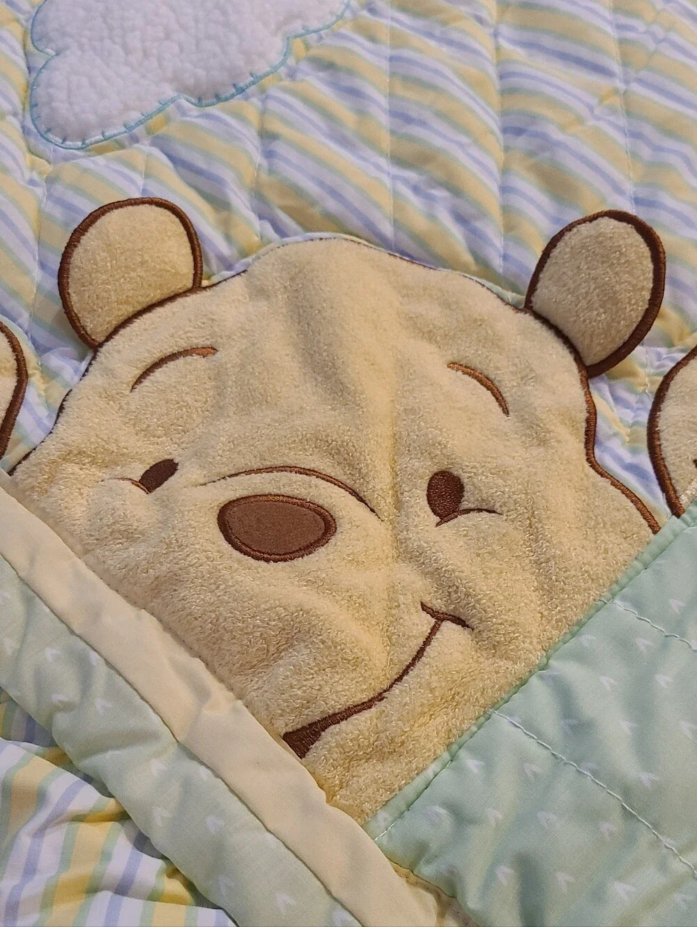 Vintage Disney Baby Peek-A-Pooh 4-Piece Crib Bedding Set Winnie the Pooh